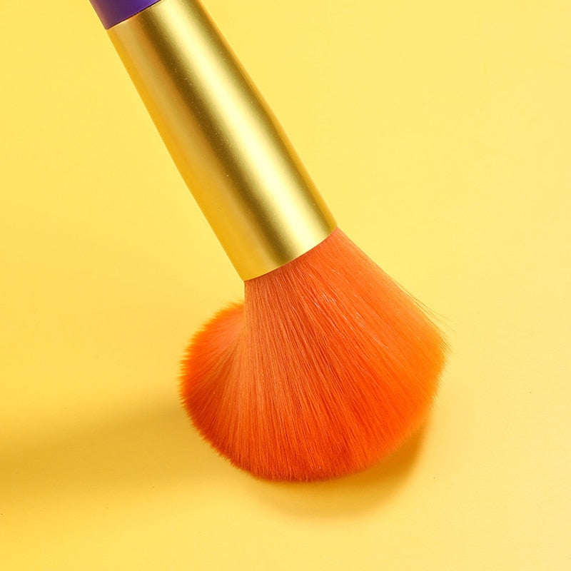 15pcs Makeup Brushes Professional Powder Foundation Eyeshadow Make Up Brush Set Synthetic Hair Colourful Makeup Brushes