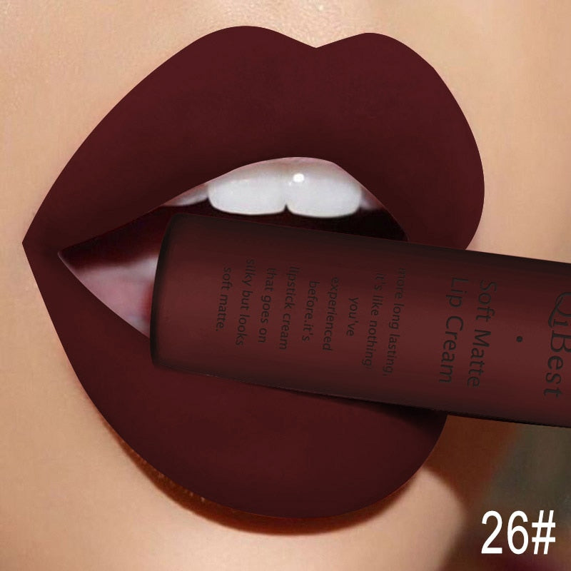 New 34 Colors Waterproof Matte Nude Lipstick Lipkit Pigment Dark Red Black Long Lasting Lip Gloss Women Makeup Lipgloss Kit